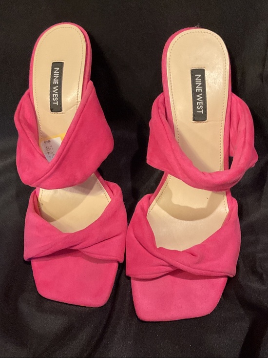 Nine West Shoes - Nine West Hot Pink Twisted Strap Slide Mules